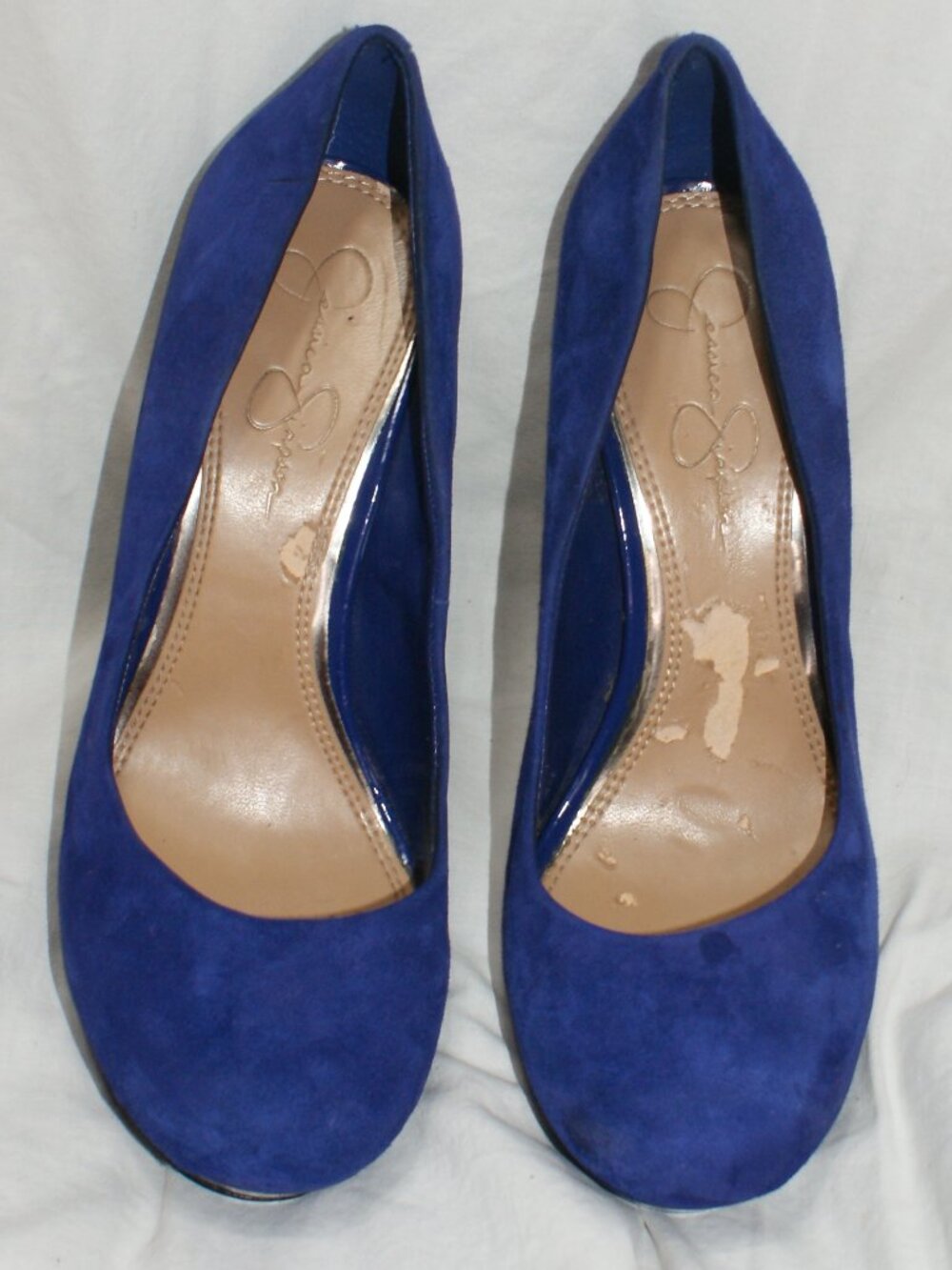 Jessica Simpson Cobalt Blue Platform Pumps - Size 8 - Well Worn - Picture 2 of 11